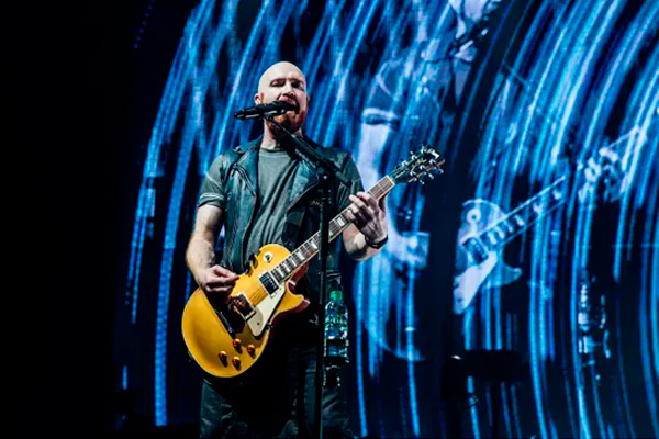 Mark Sheehan performing with the Script in Cardiff in 2020. Photograph: Mike Lewis Photography/Redferns