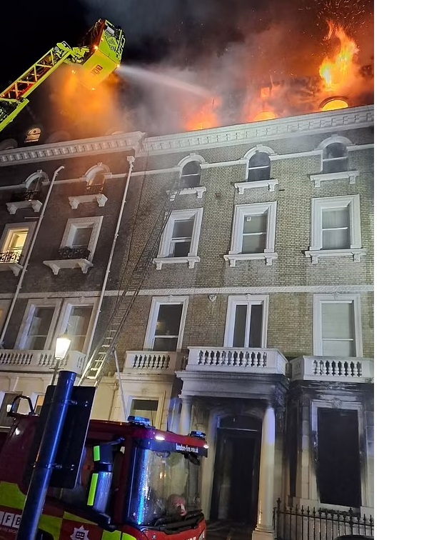 The London Fire Brigade said two people were rescued from a second floor flat, one person was rescued from a first floor flat and another two were rescued from a flat on the fourth floor