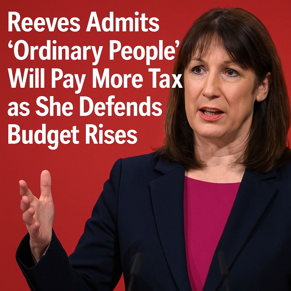 Reeves Admits ‘Ordinary People’ Will Pay More Tax as She Defends Budget Rises
