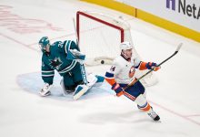 Bo Horvat lifts Islanders over Sharks in OT for crucial win in tight playoff race