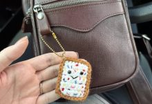 My MIL drove to FL from NJ to visit and brought me and my stepkids crocheted poptart charms in our favorite flavors