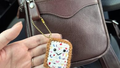 My MIL drove to FL from NJ to visit and brought me and my stepkids crocheted poptart charms in our favorite flavors