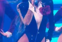 Jennifer Lopez trips and nearly falls on stage during Las Vegas residency show