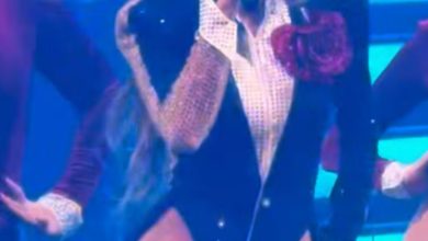 Jennifer Lopez trips and nearly falls on stage during Las Vegas residency show