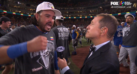 Eugenio Suarez delivers emotional interview after Venezuela’s win over Team USA in WBC final