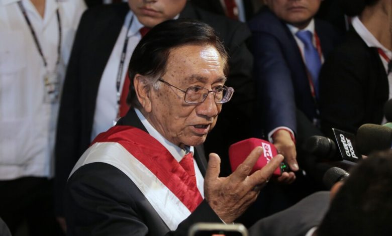 José María Balcázar becomes Peru’s eighth president in a decade