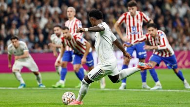 Vinicius strikes twice as Real Madrid edge Atletico 3-2 in pulsating derby