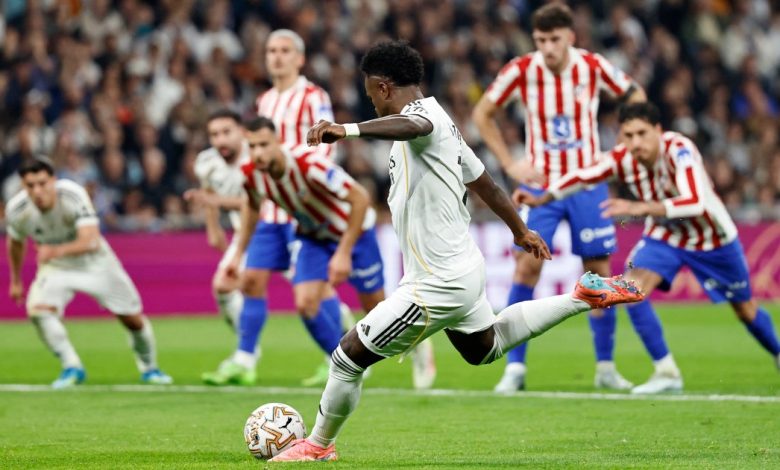 Vinicius strikes twice as Real Madrid edge Atletico 3-2 in pulsating derby