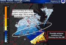 Updated snow totals for southeastern Virginia: Forecast down -Pilot