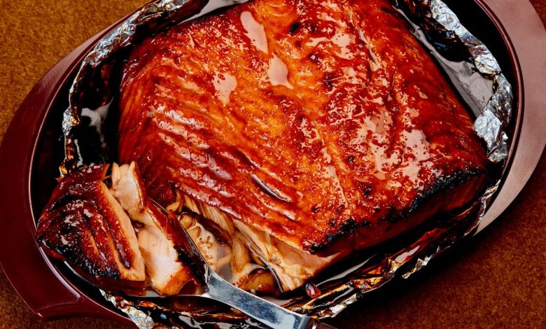 Hot Honey–Glazed Salmon