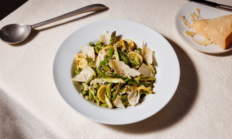 Smashed Asparagus Salad