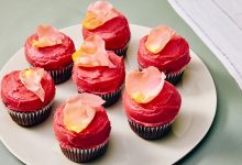 Earl Grey–Chocolate Cupcakes With Blackberry Frosting