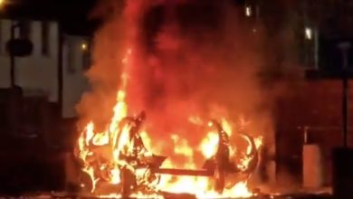 “Major security alert” in Northern Ireland as car explodes outside police station