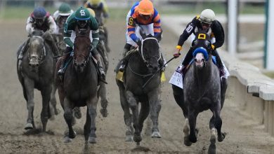 Napoleon Solo holds off Iron Honor to win the Preakness