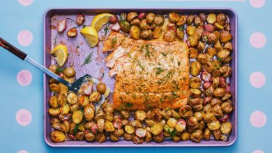 Maple-Mustard Sheet-Pan Salmon
