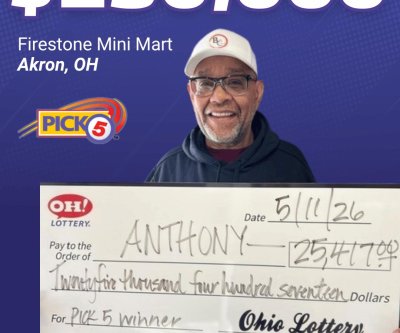 Ohio man’s birthday numbers deliver $25,417 lottery prize