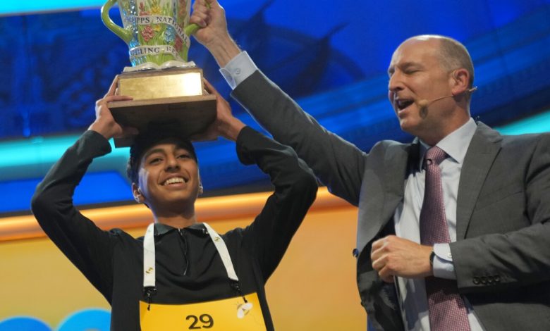 Shrey Parikh, 14, wins the Scripps Spelling Bee after a nail-biting ‘spell-off’