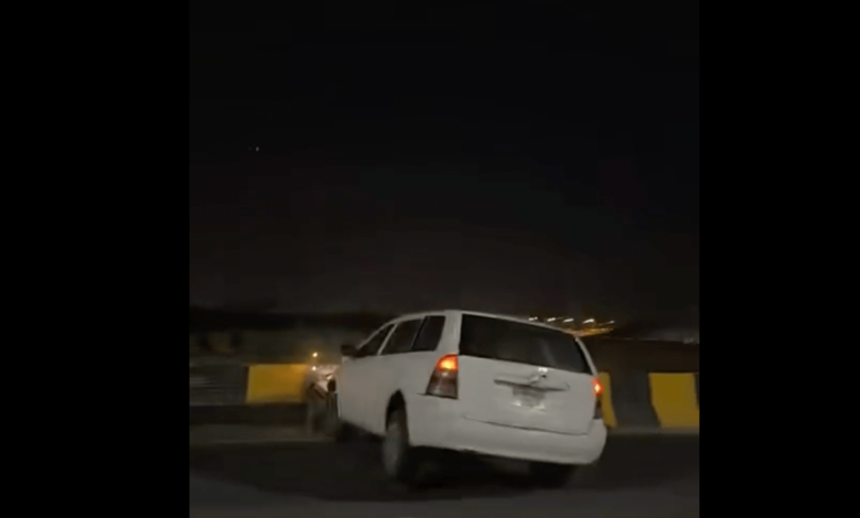 Accident on Kuwait motorway as Iranian missiles fly overhead