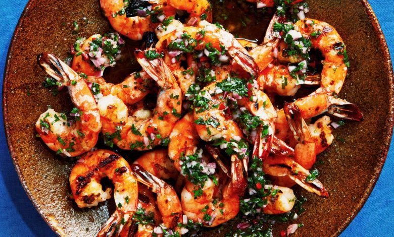 Easy Grilled Shrimp With Chimichurri
