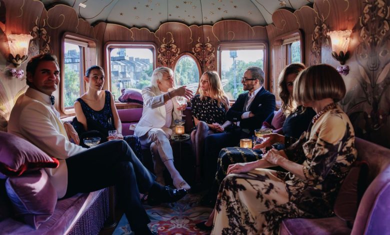 All Aboard! A Star-Studded Night in London on Baz Luhrmann and Catherine Martin’s Belmond Train Carriage