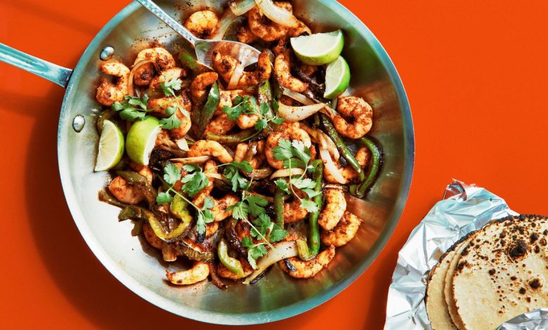 Easy Shrimp Fajitas