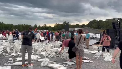 Tent collapses during Virginia church’s 20th anniversary celebration, killing 1 and injuring 22