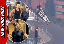 Kissing daredevils arrested after Empire State Building proposal stunt