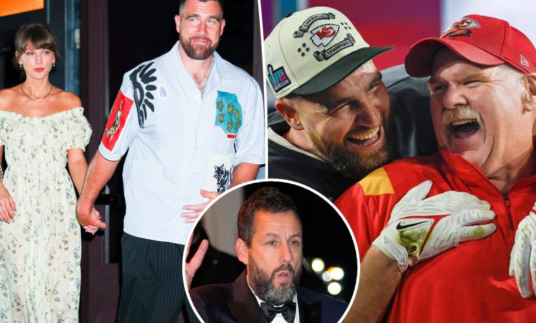 Andy Reid reveals the special marriage advice Adam Sandler gave Taylor Swift, Travis Kelce while officiating their wedding