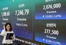 Seoul shares plummet 5.4 pct on extended tech losses