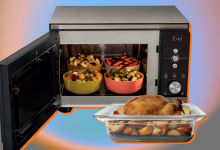 The Ninja Crispi Microwave automatically air fries reheated food. Your leftover game is about to change.