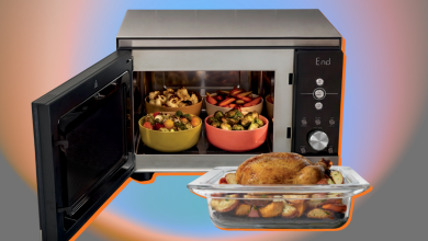 The Ninja Crispi Microwave automatically air fries reheated food. Your leftover game is about to change.
