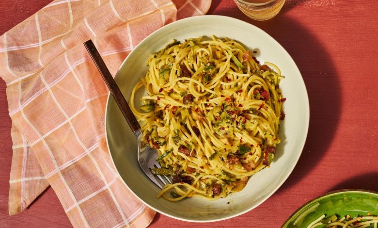 Spaghetti With Zucchini and Guanciale