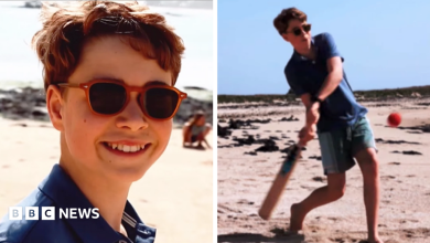 Prince George poses in suit for new photo as he becomes a teenager