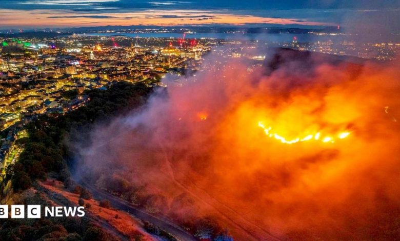 Fire crews battle blaze on Arthur’s Seat in Edinburgh