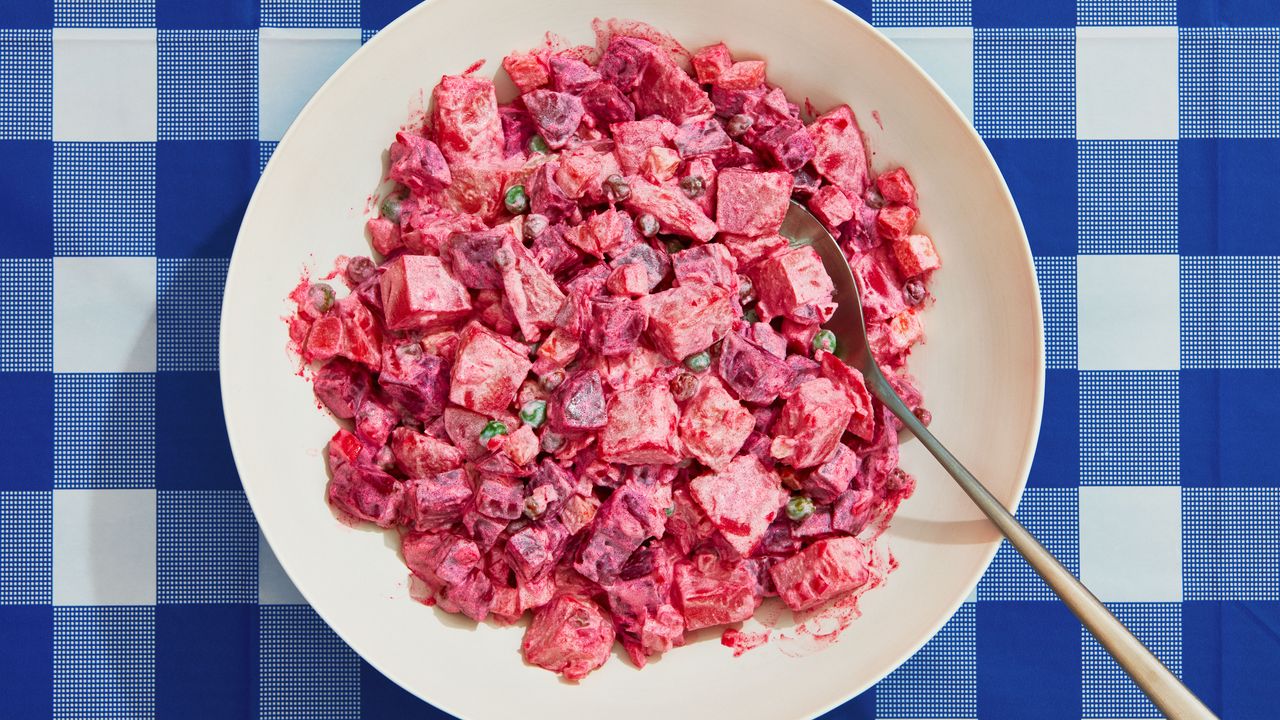 Ensalada Rusa (Pink Potato Salad)