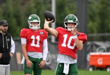 Cade Klubnik leads long touchdown drive in two-minute drill to end Jets practice