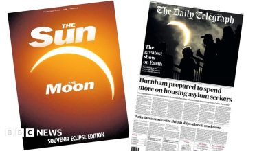 The Papers: ‘The Sun, the Moon’ and ‘The greatest show on Earth’