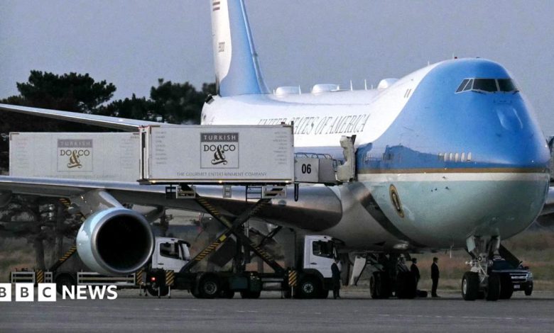 Members of Trump’s cabinet remained on decoy plane, after president’s quiet exit