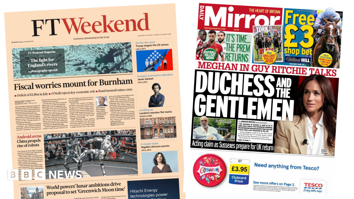 The Papers: ‘Fiscal worries mount’ and ‘Meghan in Guy Ritchie talks’