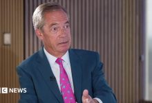 Farage tells BBC ‘we live in a complainants’ society’ after questions over Reform funding