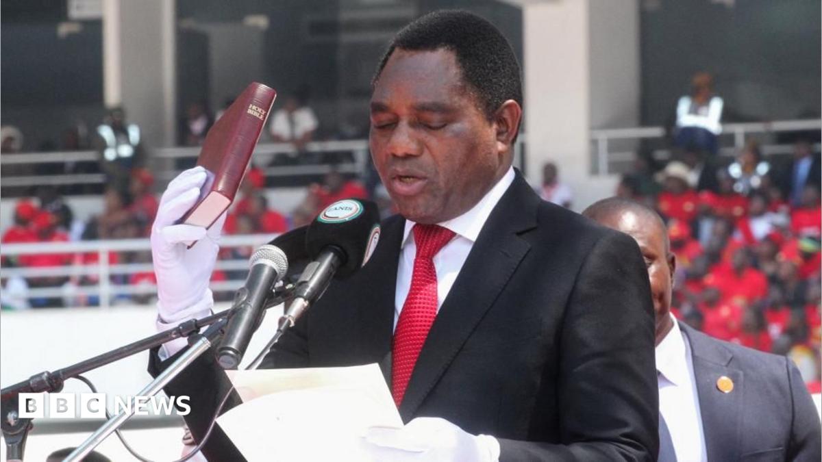 Zambia’s president to be sworn in for second term while opponent detained