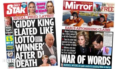 The Papers: ‘Giddy King’ and ‘war of words’ over Earl Spencer book