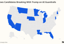 Map Shows Candidates Breaking With Trump on AI Guardrails