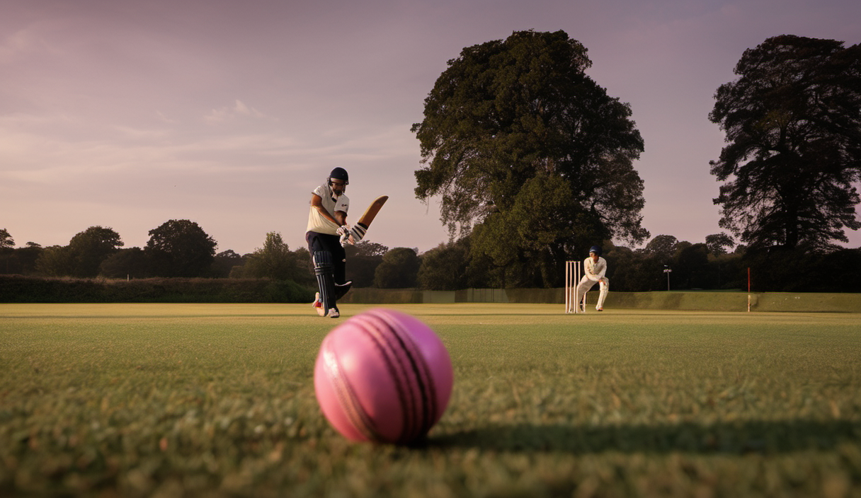 AI-generated image: The image shows a cricket match in progress.