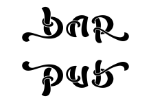Ambigram bar pub.png