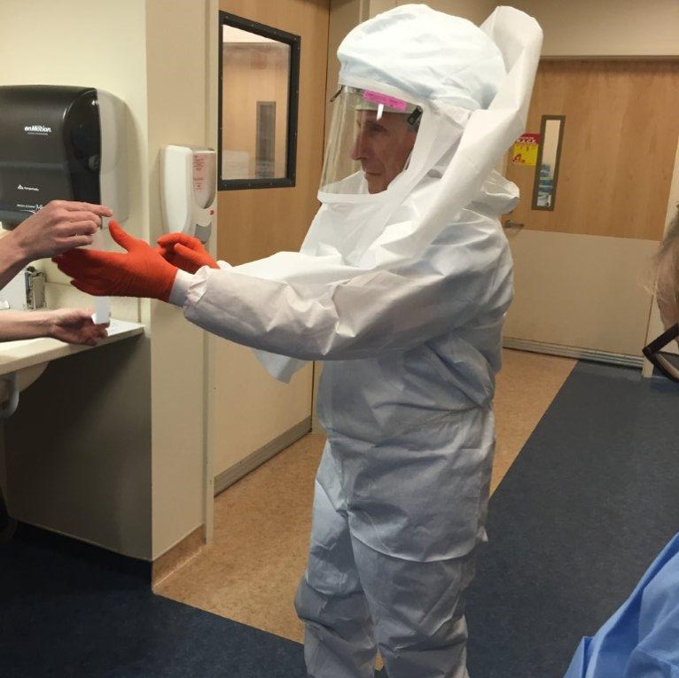 Anthony Fauci in PPE for treatment of Ebola Patient March 2015 (23883183669).jpg