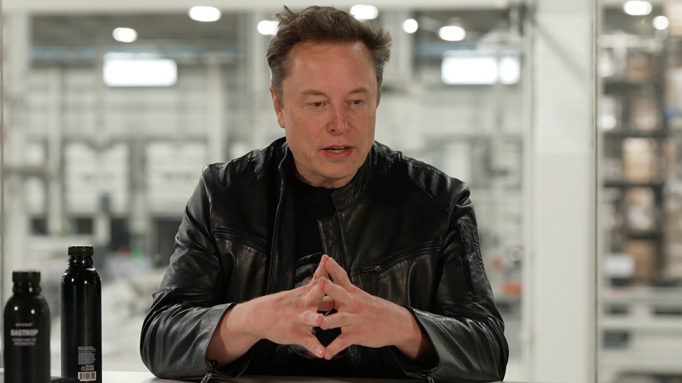 Image caption, Elon Musk is the top executive of both Tesla and SpaceX
