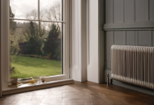 AI-generated image: The image shows a room with a large window in the background.