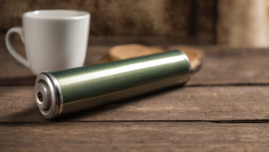 AI-generated image: A cylindrical, metallic object with a green and silver finish is the main subject.