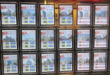 HK TKO 將軍澳 Tseung Kwan O Tong Yin Street real estate property agent shop window display night June 2019 IX2 07.jpg